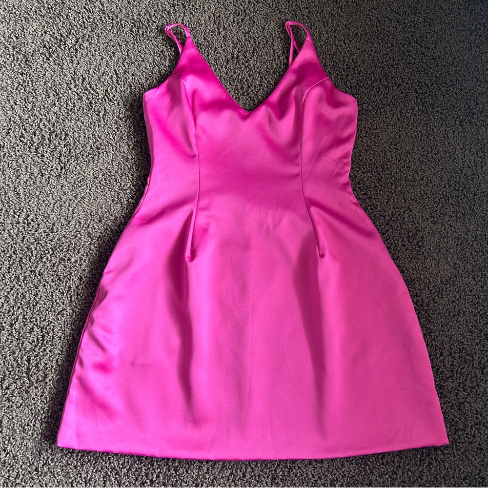 Fashion nova pink satin dress